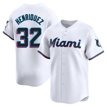 White Limited Ronny Henriquez Men's Miami Marlins Home Jersey