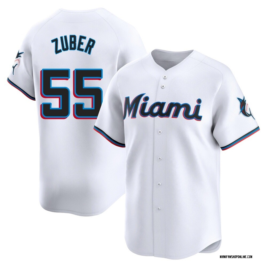 White Limited Tyler Zuber Men's Miami Marlins Home Jersey