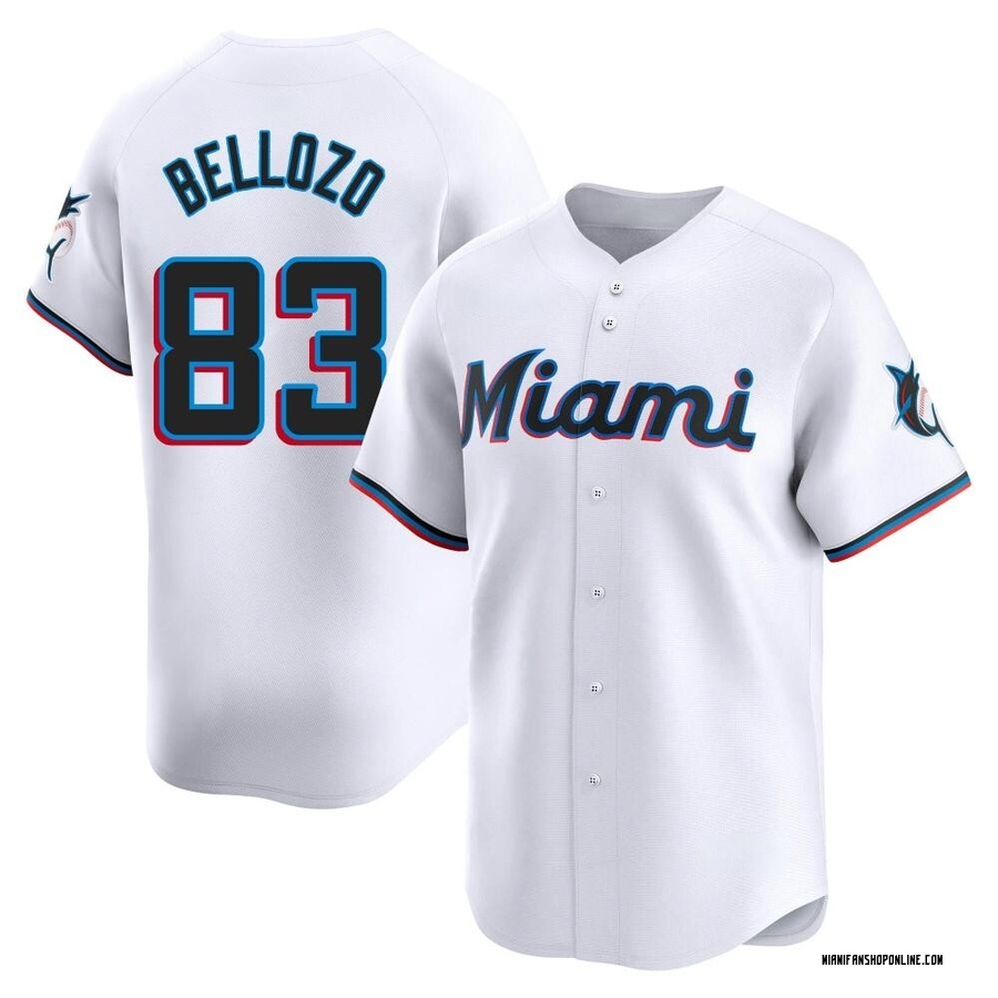 White Limited Valente Bellozo Youth Miami Marlins Home Jersey