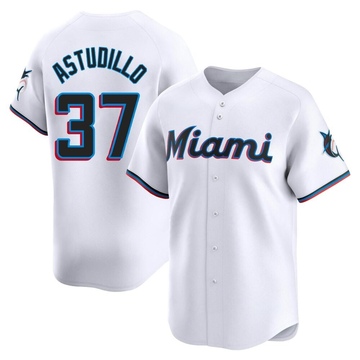 White Limited Willians Astudillo Men's Miami Marlins Home Jersey