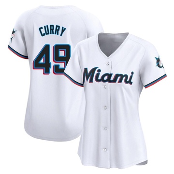 White Limited Xzavion Curry Women's Miami Marlins Home Jersey