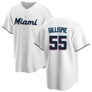 White Replica Connor Gillispie Youth Miami Marlins Home Jersey