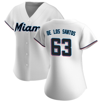 White Replica Deyvison De Los Santos Women's Miami Marlins Home Jersey
