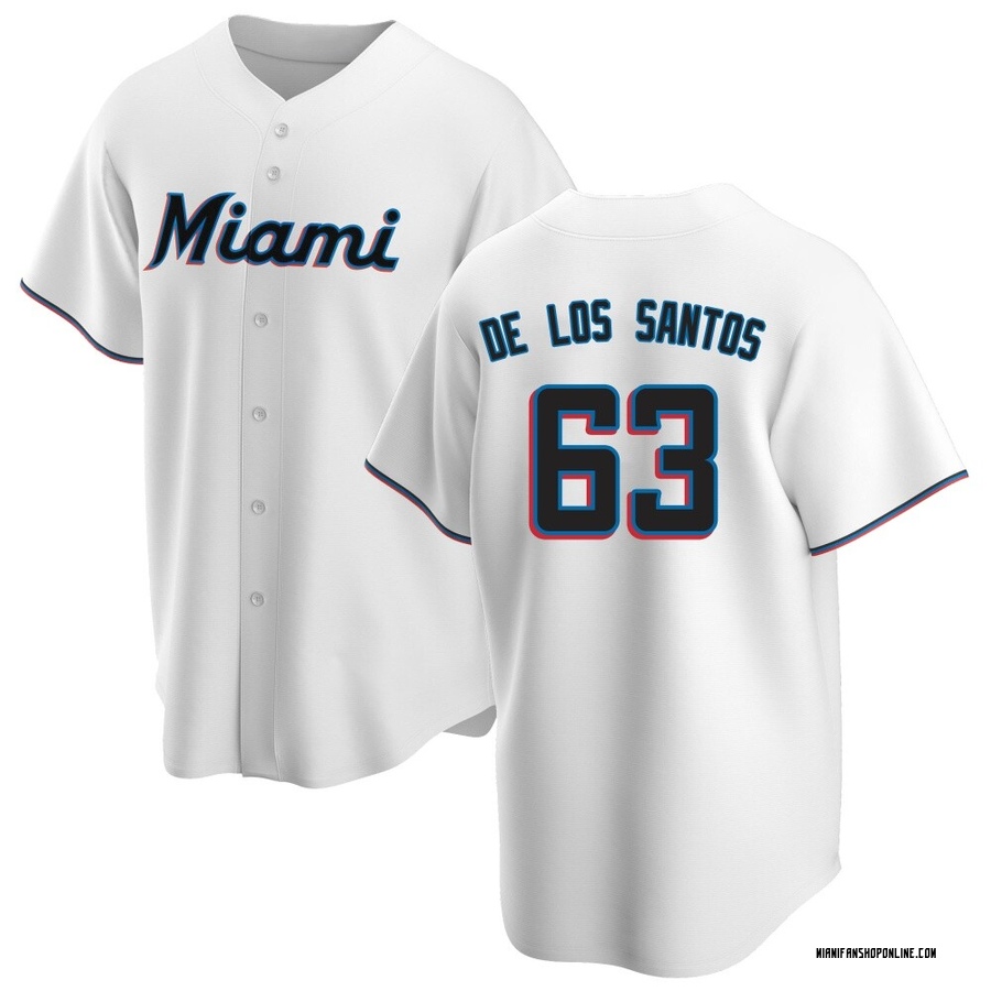 White Replica Deyvison De Los Santos Youth Miami Marlins Home Jersey