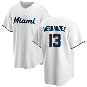 White Replica Heriberto Hernandez Youth Miami Marlins Home Jersey