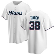 White Replica Jesus Tinoco Men's Miami Marlins Home Jersey