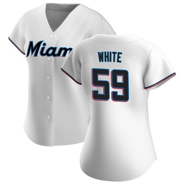 White Replica Joshua White Women's Miami Marlins Home Jersey