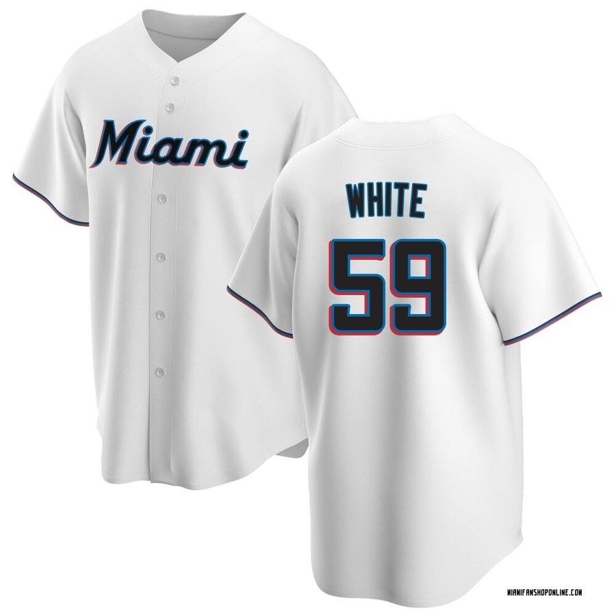 White Replica Joshua White Youth Miami Marlins Home Jersey