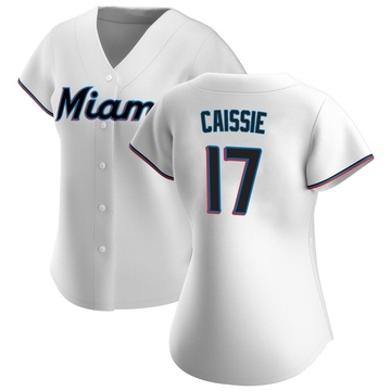 White Replica Owen Caissie Women's Miami Marlins Home Jersey