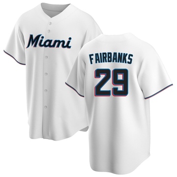 White Replica Pete Fairbanks Youth Miami Marlins Home Jersey