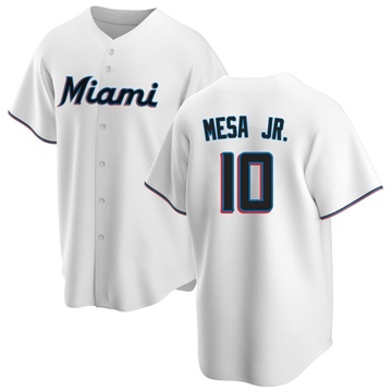 White Replica Victor Mesa Jr. Men's Miami Marlins Home Jersey