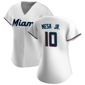 White Replica Victor Mesa Jr. Women's Miami Marlins Home Jersey